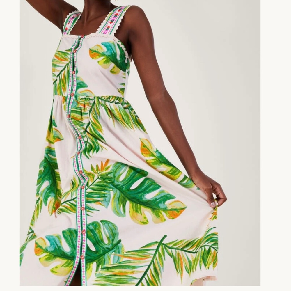 Size XXL - Palm print sundress by Monsoon UK